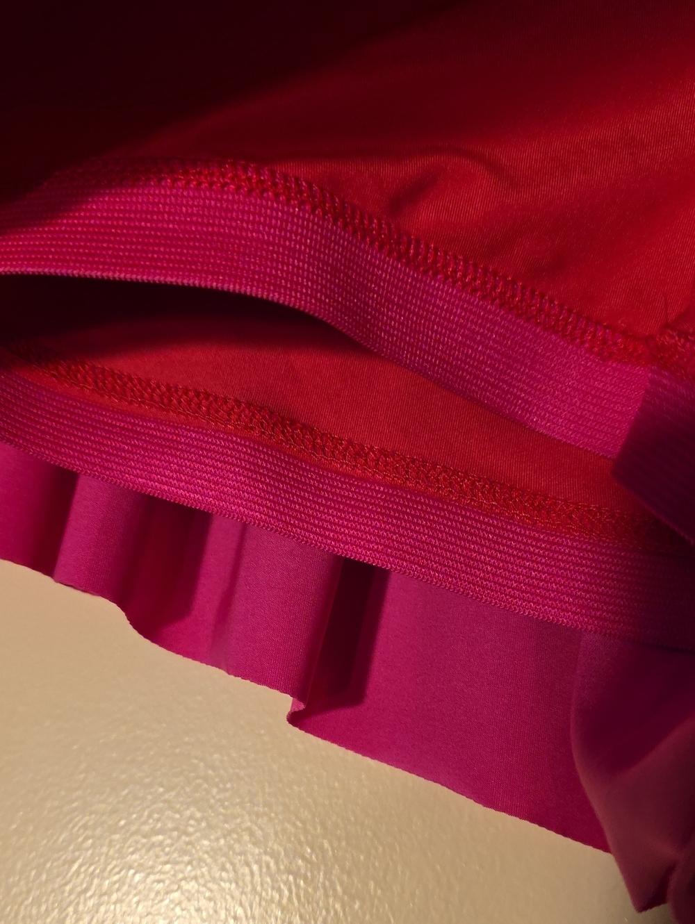 Women’s Hot Pink Ruffle Drawstring Shorts - Picture 4 of 6